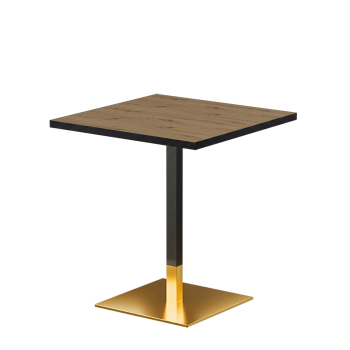 Tisch OMEGA 68x68 Artisan-Eiche mit Mattschwarzer Kante