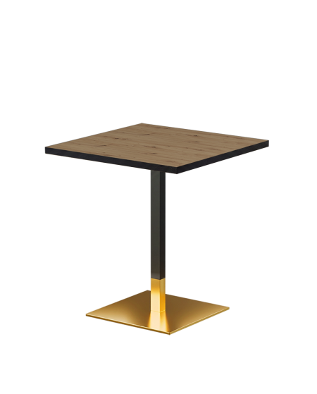 Tisch OMEGA 68x68 Artisan-Eiche mit Mattschwarzer Kante