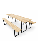 Bierzeltgarnitur in Brauereiqualität WOODY SOLID 220x50 Kiefer