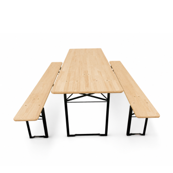 Bierzeltgarnitur in Brauereiqualität WOODY SOLID 220x70 Kiefer