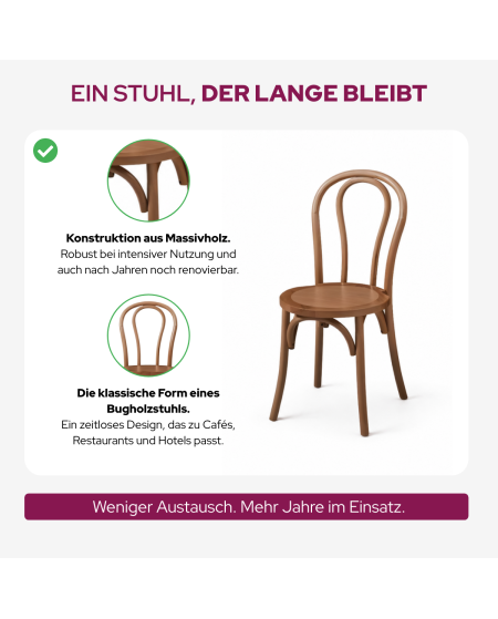 Stuhl MONET WOOD Natürliche Buche