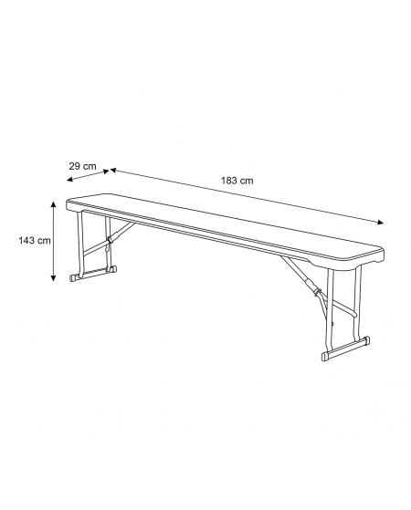 Catering-Bank 80894 183x29x43cm