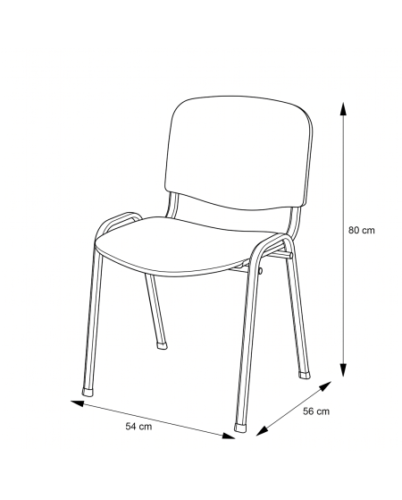 Stuhl ISO 24H BL T0019 Burgund