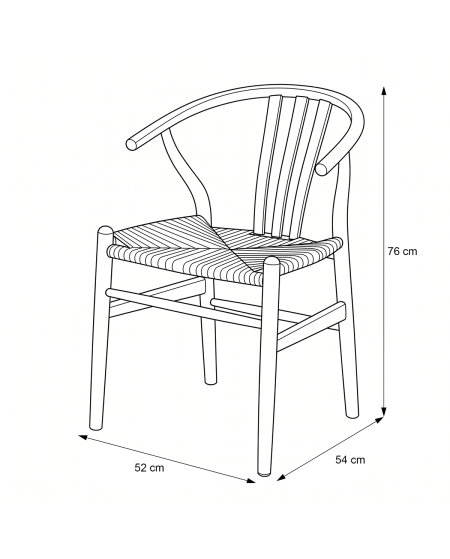 Stuhl WISHBONE Schwarz