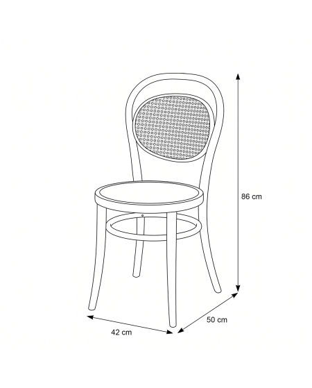 Bugholzstuhl ELLIPSE Rattan Natur
