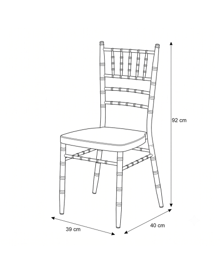 Stuhl CHIAVARI TIFFANY Metall Champagner