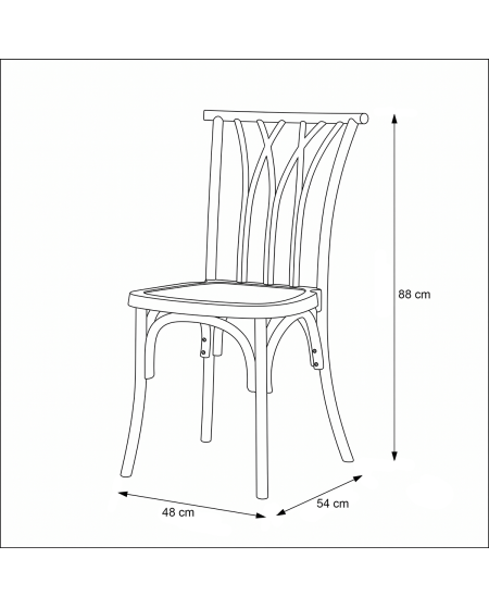 Stuhl VIENNA POLYWOOD Nussig