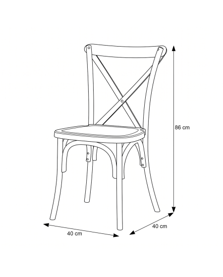 Stuhl CROSS-BACK POLYWOOD Walnuss