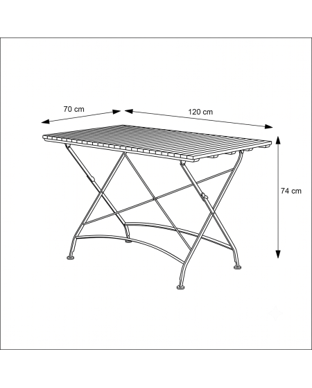 Tisch Lara 120x70 cm