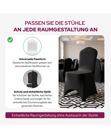 Stuhlhusse SLIMTEX 200 Schwarz
