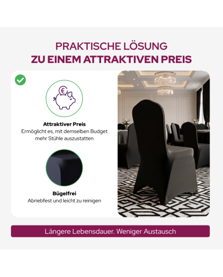 Stuhlhusse SLIMTEX 200 Schwarz