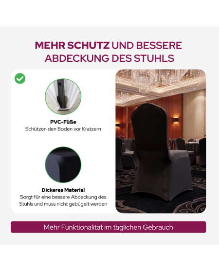 Stuhlhusse SLIMTEX 250 Schwarz