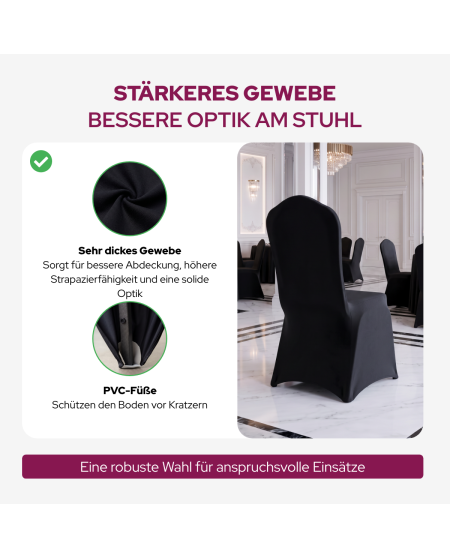 Stuhlhusse SLIMTEX 300 Schwarz