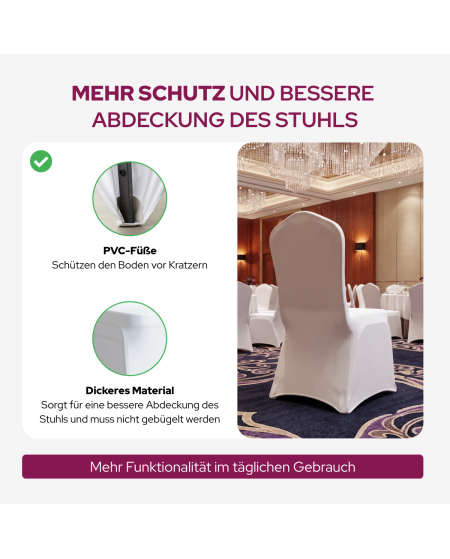 Stuhlhusse SLIMTEX 250 Weiß