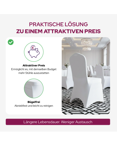 Stuhlhusse SLIMTEX 200 Weiß
