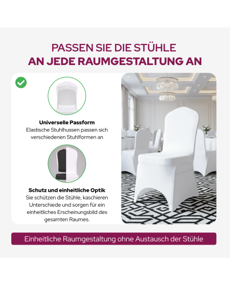 Stuhlhusse SLIMTEX 200 Weiß