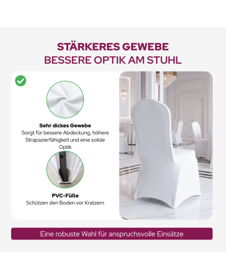 Stuhlhusse SLIMTEX 300 Weiß