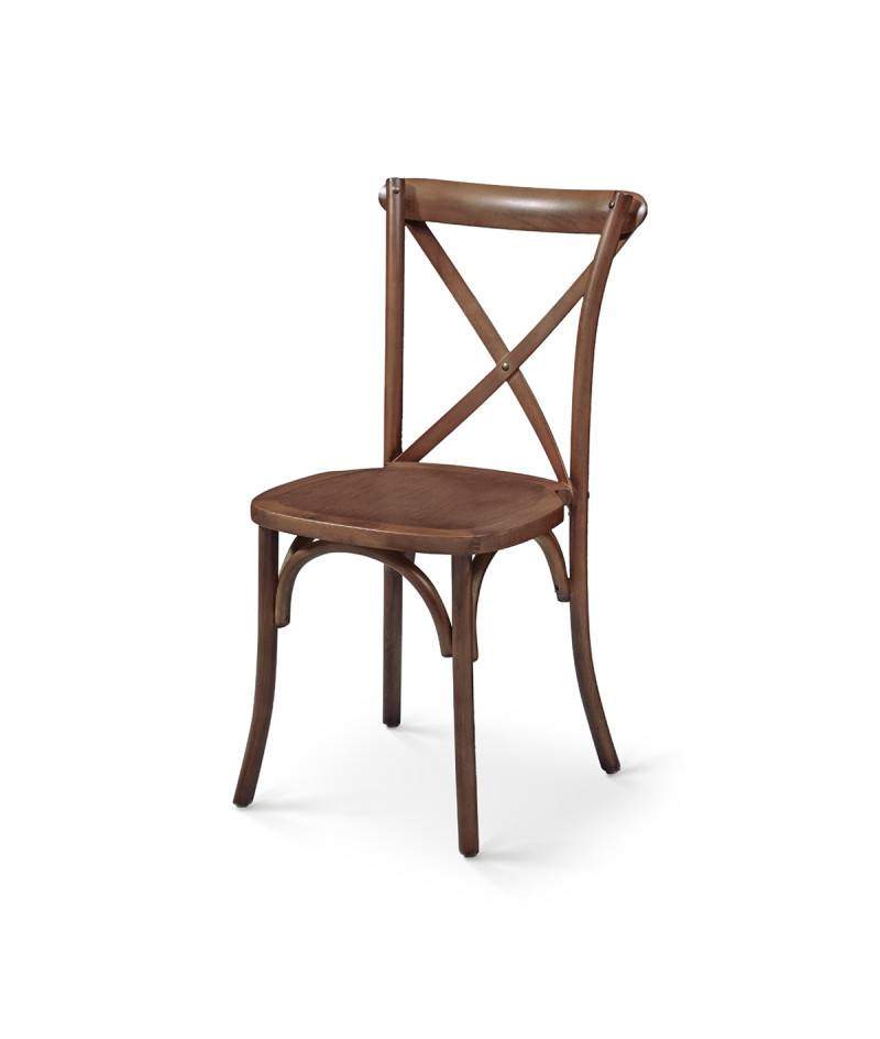 Stuhl CROSS-BACK WOOD Walnuss
