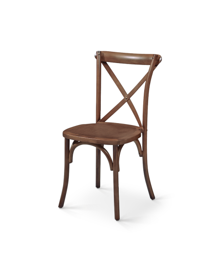 Stuhl CROSS-BACK WOOD Walnuss