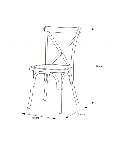 Stuhl CROSS-BACK WOOD Walnuss