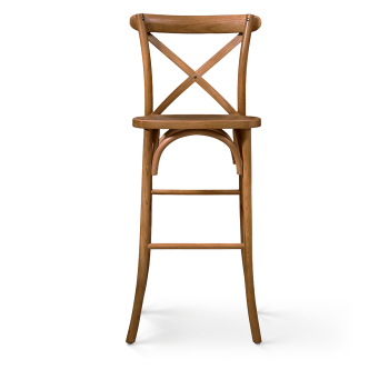 Stuhl CROSS-BACK WOOD BAR Dunkel Rustikal