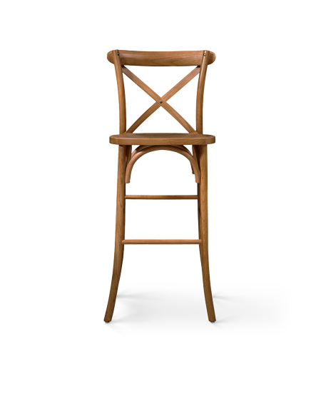 Stuhl CROSS-BACK WOOD BAR Dunkel Rustikal