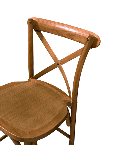 Stuhl CROSS-BACK WOOD BAR Dunkel Rustikal