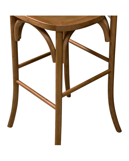 Stuhl CROSS-BACK WOOD BAR Dunkel Rustikal