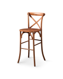Stuhl CROSS-BACK WOOD BAR Walnuss