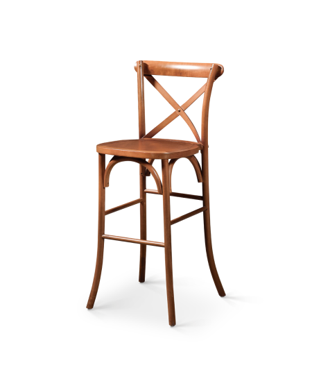 Stuhl CROSS-BACK WOOD BAR Walnuss
