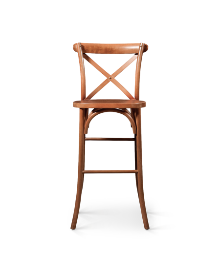 Stuhl CROSS-BACK WOOD BAR Walnuss