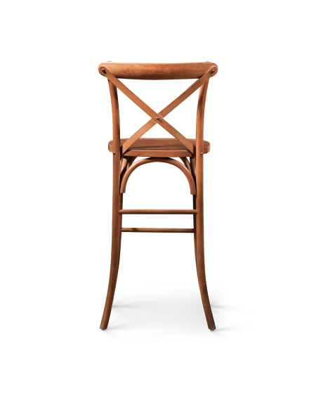 Stuhl CROSS-BACK WOOD BAR Walnuss