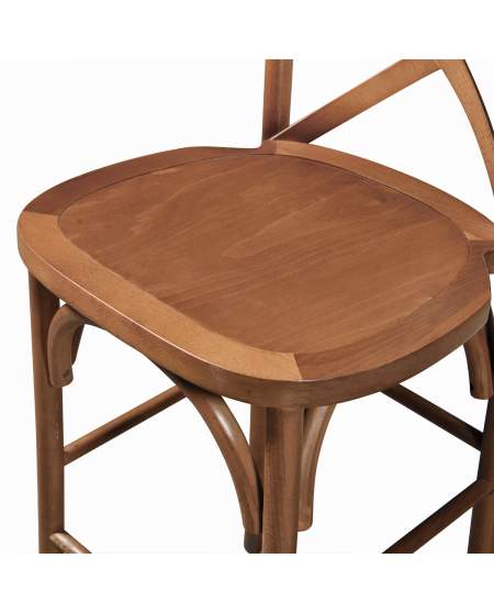 Stuhl CROSS-BACK WOOD BAR Walnuss