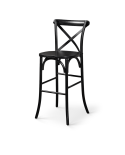 Stuhl CROSS-BACK WOOD BAR Schwarz