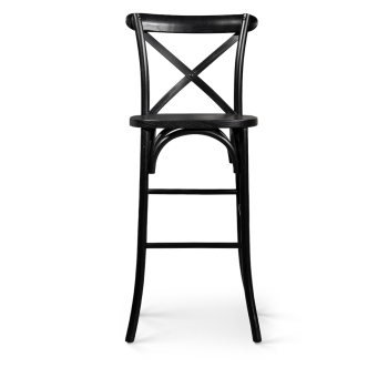 Stuhl CROSS-BACK WOOD BAR Schwarz
