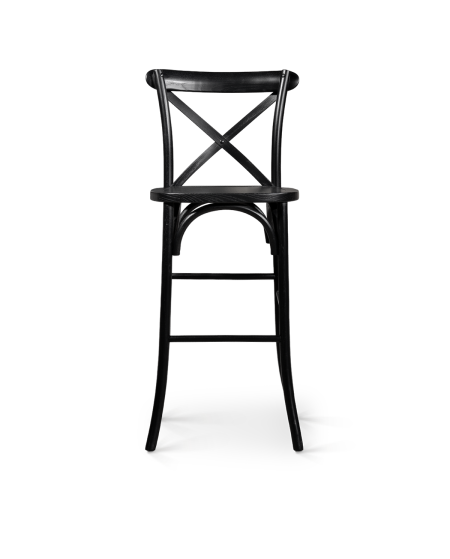 Stuhl CROSS-BACK WOOD BAR Schwarz