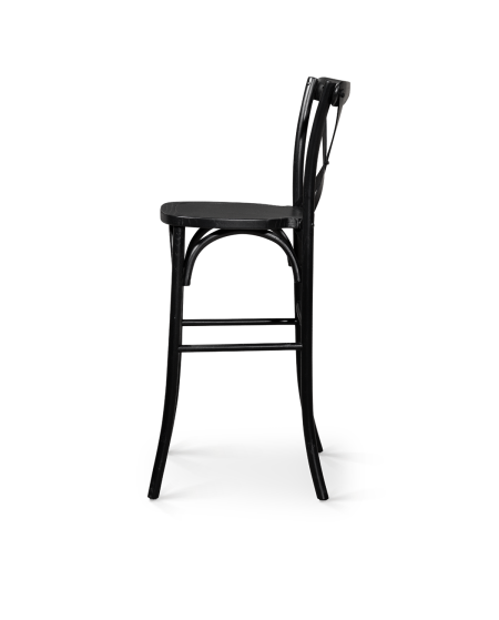 Stuhl CROSS-BACK WOOD BAR Schwarz