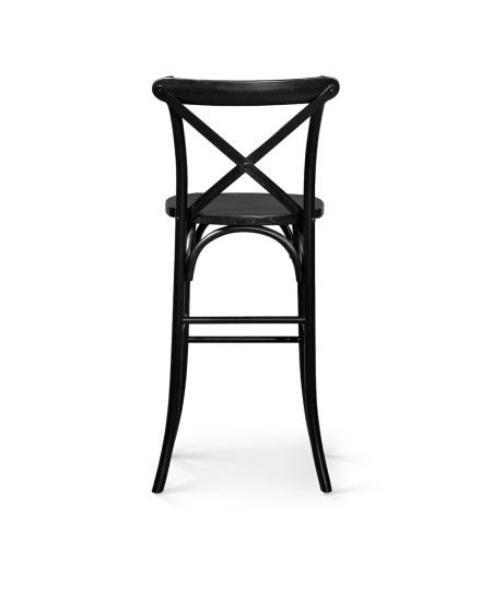 Stuhl CROSS-BACK WOOD BAR Schwarz