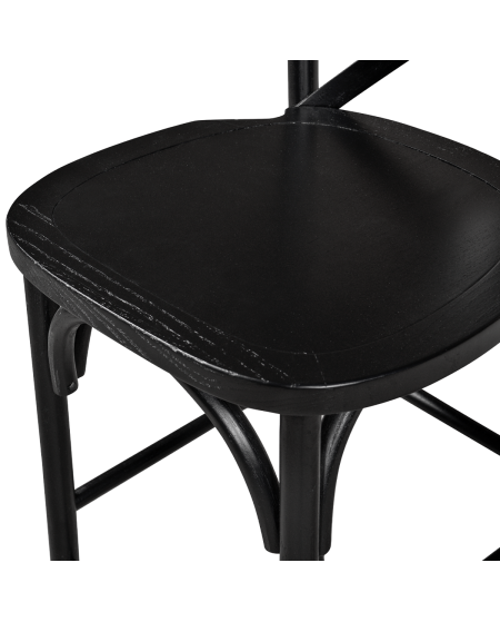 Stuhl CROSS-BACK WOOD BAR Schwarz