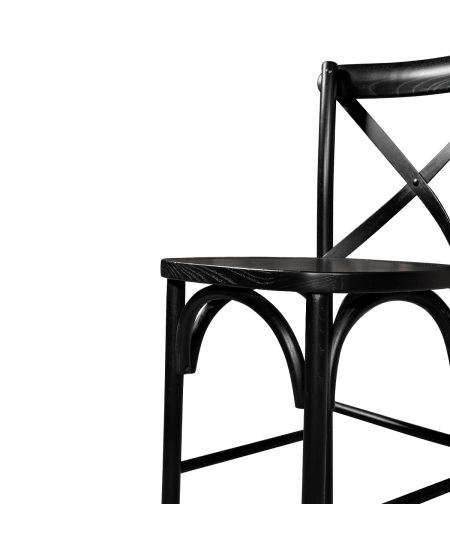 Stuhl CROSS-BACK WOOD BAR Schwarz
