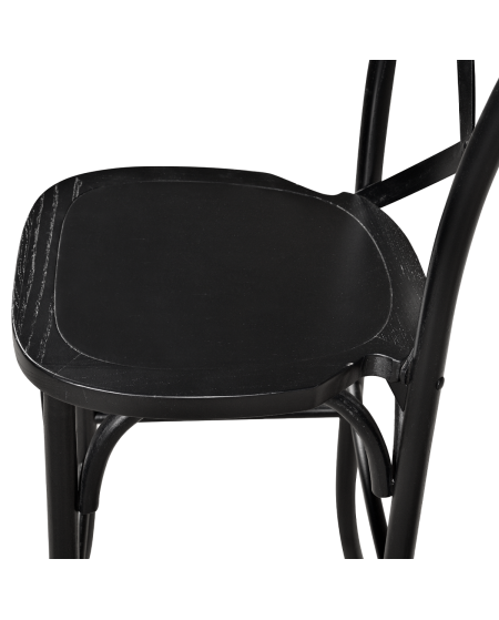 Stuhl CROSS-BACK WOOD BAR Schwarz