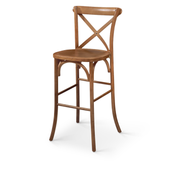 Stuhl CROSS-BACK WOOD BAR Hell Rustikal