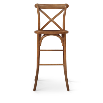 Stuhl CROSS-BACK WOOD BAR Hell Rustikal