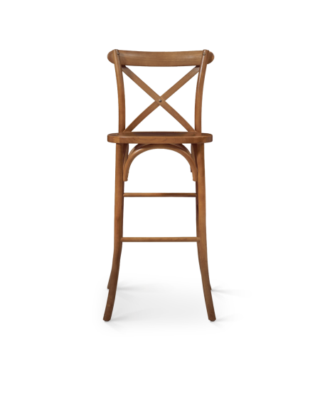 Stuhl CROSS-BACK WOOD BAR Hell Rustikal
