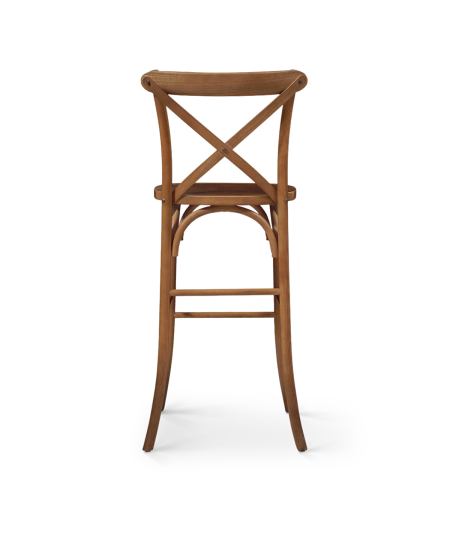 Stuhl CROSS-BACK WOOD BAR Hell Rustikal