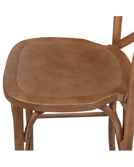 Stuhl CROSS-BACK WOOD BAR Hell Rustikal