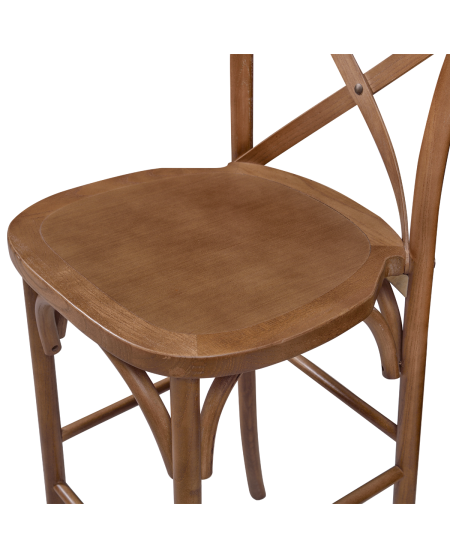 Stuhl CROSS-BACK WOOD BAR Hell Rustikal