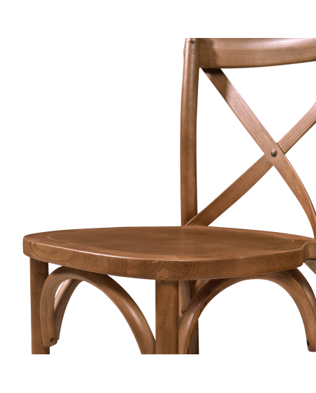 Stuhl CROSS-BACK WOOD BAR Hell Rustikal