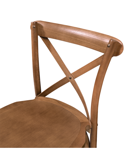 Stuhl CROSS-BACK WOOD BAR Hell Rustikal