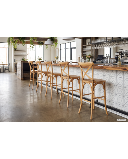 Stuhl CROSS-BACK WOOD BAR Helle Eiche